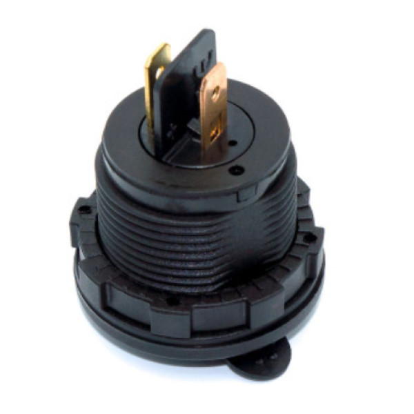 Купить Гнездо прикуривателя EURO DS5015, с крышкой, 20A, 12V/24V, IP65, диаметр 29мм Магазин радиоэлектроники и радиодеталей RELCOMA, радиорынок каталог Киев, Украина