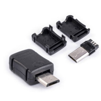 Купить Штекер micro USB 5pin разборной с корпусом Магазин радиоэлектроники и радиодеталей RELCOMA, радиорынок каталог Киев, Украина