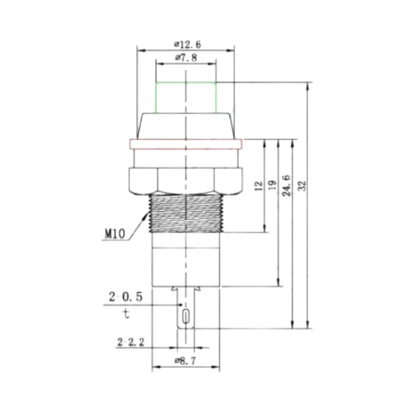 Купить Кнопка (DS-211), c фиксацией, круглая, без подсветки, ON-OFF, 2PIN, Белый, Черный Магазин радиоэлектроники и радиодеталей RELCOMA, радиорынок каталог Киев, Украина