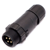 Купить Розъем герметичный LLT-M14 (male) IP68, штекер 14мм, 4PIN, на кабель Магазин радиоэлектроники и радиодеталей RELCOMA, радиорынок каталог Киев, Украина