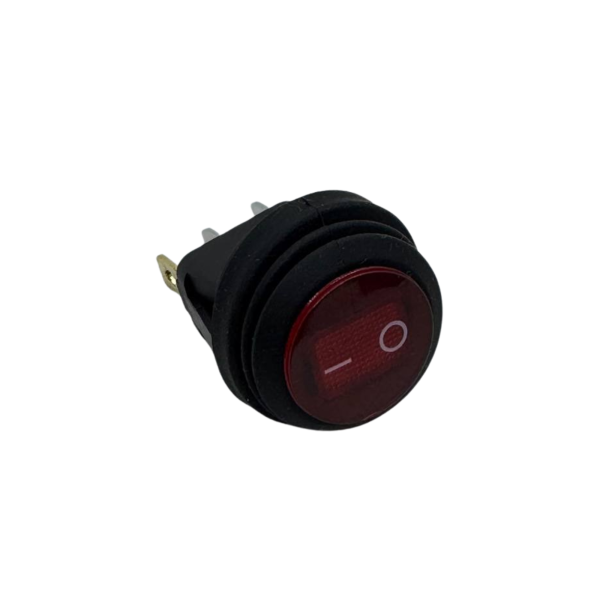Купить Переключатель KCD1-8-101NW, с фиксацией, c подсветкой 12V, ON-OFF, Влагозащита IP65, Красный Магазин радиоэлектроники и радиодеталей RELCOMA, радиорынок каталог Киев, Украина
