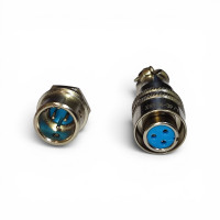 Купити Роз'єм XS9  авіаційний , 3 pin , комплект , metal ( штекер монтажний  + гніздо кабельний ) Магазин радіоелектроніки та радіодеталей RELCOMA, радіоринок каталог Київ, Україна