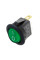 Купить Переключатель клавишный KCD1-8-101N c подсветкой 12V ON-OFF 3 Pin, Зеленый, Черный Магазин радиоэлектроники и радиодеталей RELCOMA, радиорынок каталог Киев, Украина