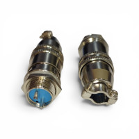 Купить Разъем XS12  авиационный , 2 pin , комплект , metal ( штекер монтажный  + гнездо кабельное  ) Магазин радиоэлектроники и радиодеталей RELCOMA, радиорынок каталог Киев, Украина