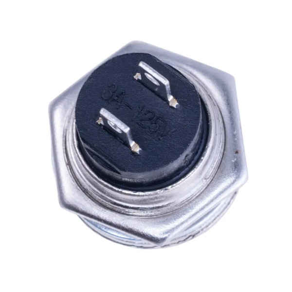 Купить Кнопка (DS-212), без фиксации, круглая, без подсветки, OFF-(ON), 2PIN, Белый, Серебристый Магазин радиоэлектроники и радиодеталей RELCOMA, радиорынок каталог Киев, Украина