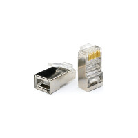 Купить Штекер телефонный 8p8c (RJ-45) метал Магазин радиоэлектроники и радиодеталей RELCOMA, радиорынок каталог Киев, Украина