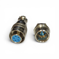 Купить Разъем XS9  авиационный , 5 pin , комплект , metal ( штекер монтажный  + гнездо кабельное  ) Магазин радиоэлектроники и радиодеталей RELCOMA, радиорынок каталог Киев, Украина