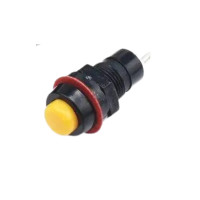 Купить Кнопка (DS-211), c фиксацией, круглая, без подсветки, ON-OFF, 2PIN, Желтый, Черный Магазин радиоэлектроники и радиодеталей RELCOMA, радиорынок каталог Киев, Украина