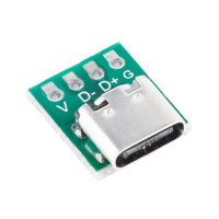 Купить Плата-переходник USB Type-C на DIP4 (2.54) Магазин радиоэлектроники и радиодеталей RELCOMA, радиорынок каталог Киев, Украина
