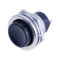 Купить Кнопка (DS-212), без фиксации, круглая, без подсветки, OFF-(ON), 2PIN, Черный, Серебристый Магазин радиоэлектроники и радиодеталей RELCOMA, радиорынок каталог Киев, Украина
