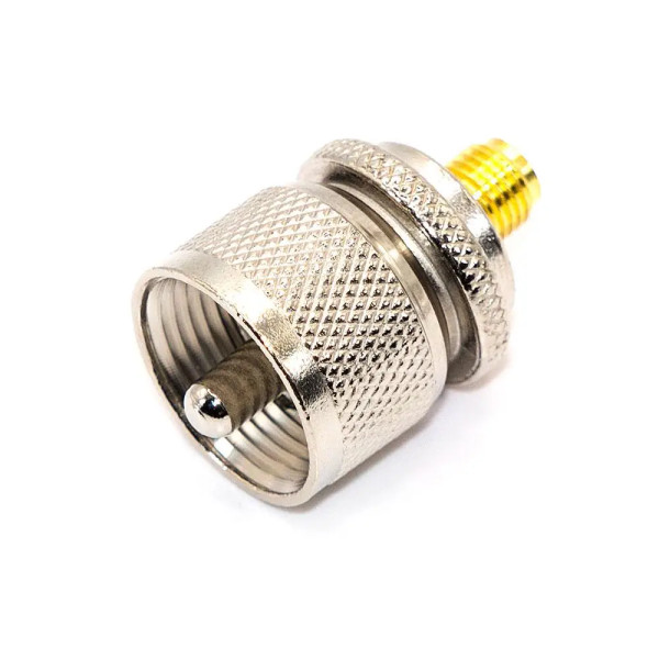 Купити Перехідник UHF - SMA, штекер UHF (PL259) (male) гніздо SMA standard (female), корпус латунь Магазин радіоелектроніки та радіодеталей RELCOMA, радіоринок каталог Київ, Україна