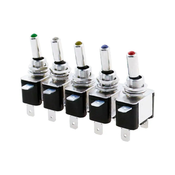 Купити Тумблер SW-07D, з фіксацією, 20А, з підсвічуванням 12V Білий, ON-OFF, 3PIN Магазин радіоелектроніки та радіодеталей RELCOMA, радіоринок каталог Київ, Україна