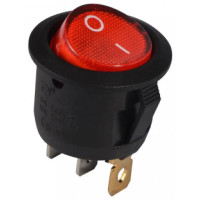Купити Перемикач клавіатури KCD1-5-101N c підсвічуванням 12V (N) ON-OFF 3 Pin, Червоний, Чорний Магазин радіоелектроніки та радіодеталей RELCOMA, радіоринок каталог Київ, Україна