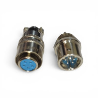 Купить Разъем XS12  авиационный , 5 pin , комплект , metal ( штекер монтажный  + гнездо кабельное  ) Магазин радиоэлектроники и радиодеталей RELCOMA, радиорынок каталог Киев, Украина