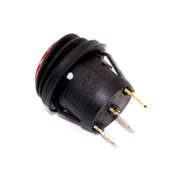 Купить Переключатель KCD1-8-101NW, с фиксацией, c подсветкой 220V, ON-OFF, Влагозащитный IP65, 3pin, Желтый Магазин радиоэлектроники и радиодеталей RELCOMA, радиорынок каталог Киев, Украина