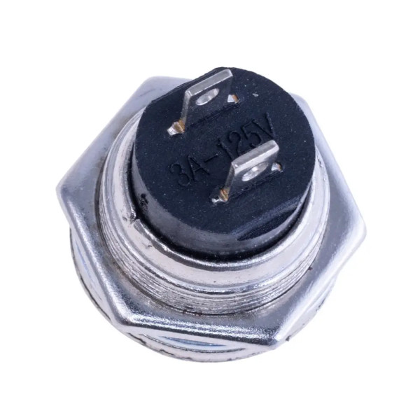 Купить Кнопка (DS-212), без фиксации, круглая, без подсветки, OFF-(ON), 2PIN, Желтый, Серебристый Магазин радиоэлектроники и радиодеталей RELCOMA, радиорынок каталог Киев, Украина