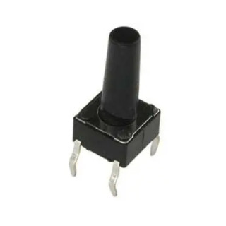 Купити Тактова кнопка (KFC-A06-H) без фіксації, OFF-(ON), 4PIN, 6*6*10.5 Магазин радіоелектроніки та радіодеталей RELCOMA, радіоринок каталог Київ, Україна