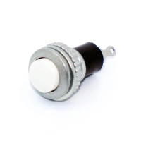 Купить Кнопка DS-316 без фиксации, круглая, без подсветки, OFF-(ON),  2PIN, Белый, Серебристый Магазин радиоэлектроники и радиодеталей RELCOMA, радиорынок каталог Киев, Украина
