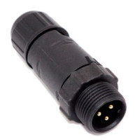 Купить Розъем герметичный LLT-M14 (male) IP68, штекер 14мм, 3PIN, на кабель Магазин радиоэлектроники и радиодеталей RELCOMA, радиорынок каталог Киев, Украина