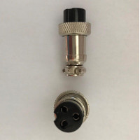 Купить Гнездо GX16 на кабель металл 3PIN d=16mm Магазин радиоэлектроники и радиодеталей RELCOMA, радиорынок каталог Киев, Украина