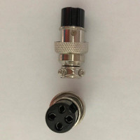 Купить Гнездо GX16 на кабель металл 4PIN d=16mm Магазин радиоэлектроники и радиодеталей RELCOMA, радиорынок каталог Киев, Украина
