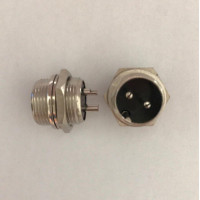 Купити Штекер GX16 монтажний метал 2PIN d=16mm Магазин радіоелектроніки та радіодеталей RELCOMA, радіоринок каталог Київ, Україна