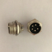 Купити Штекер GX16 монтажний Метал 5PIN d=16mm Магазин радіоелектроніки та радіодеталей RELCOMA, радіоринок каталог Київ, Україна