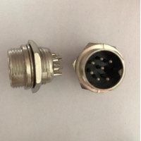 Купить Штекер GX16 монтажный Металл 7PIN d=16mm Магазин радиоэлектроники и радиодеталей RELCOMA, радиорынок каталог Киев, Украина