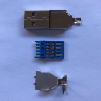 Купить Штекер USB A 3,0 разборной Магазин радиоэлектроники и радиодеталей RELCOMA, радиорынок каталог Киев, Украина