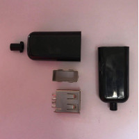 Купити Гніздо USB A розбірні з корпусом чорне Магазин радіоелектроніки та радіодеталей RELCOMA, радіоринок каталог Київ, Україна