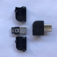 Купити Штекер micro USB 5pin розбірної з корпусом чорний кутовий тип1 Магазин радіоелектроніки та радіодеталей RELCOMA, радіоринок каталог Київ, Україна