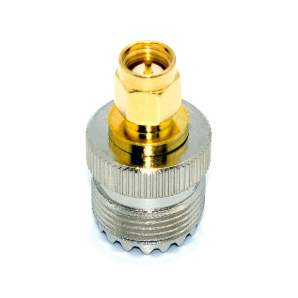 Купити Перехідник SMA – UHF, штекер SMA standard - гніздо UHF (SO239), корпус латунь Магазин радіоелектроніки та радіодеталей RELCOMA, радіоринок каталог Київ, Україна
