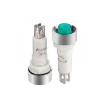 Купити Неонова індикація 12V, з відбивачем, в корпусі, 10mm, Зелений Магазин радіоелектроніки та радіодеталей RELCOMA, радіоринок каталог Київ, Україна