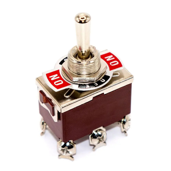 Купити Тумблер (KN3C-223), без фіксації, 15А, 250V, (ON)-OFF-(ON), 6PIN (гвинти) Магазин радіоелектроніки та радіодеталей RELCOMA, радіоринок каталог Київ, Україна