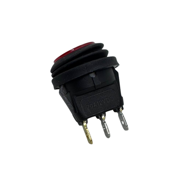 Купить Переключатель KCD1-8-101NW, с фиксацией, c подсветкой 12V, ON-OFF, Влагозащита IP65, Красный Магазин радиоэлектроники и радиодеталей RELCOMA, радиорынок каталог Киев, Украина