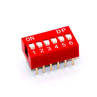 Купити DIP перемикач (dip switch) DS-06 в плату, 12pin, ON-OFF, червоний Магазин радіоелектроніки та радіодеталей RELCOMA, радіоринок каталог Київ, Україна