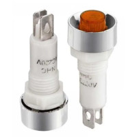 Купити Неонова індикація 12V, з відбивачем, в корпусі, 10mm, Жовтий Магазин радіоелектроніки та радіодеталей RELCOMA, радіоринок каталог Київ, Україна