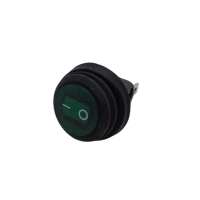 Купить Переключатель KCD1-8-101NW, с фиксацией, c подсветкой 220V, ON-OFF, Влагозащитный IP65, Зеленый Магазин радиоэлектроники и радиодеталей RELCOMA, радиорынок каталог Киев, Украина