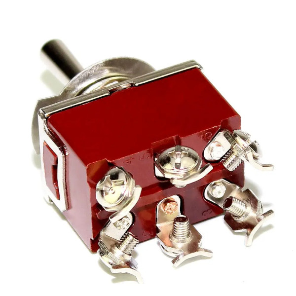 Купити Тумблер (KN3C-223), без фіксації, 15А, 250V, (ON)-OFF-(ON), 6PIN (гвинти) Магазин радіоелектроніки та радіодеталей RELCOMA, радіоринок каталог Київ, Україна