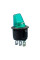 Купить Переключатель круглый тумблер KCD1-5-101NH, подсветка 12V,  ON-OFF, 3PIN, Зеленый, Черный Магазин радиоэлектроники и радиодеталей RELCOMA, радиорынок каталог Киев, Украина
