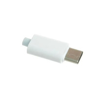 Купить Штекер microUSB типС  разборной, с корпусом, Белый Магазин радиоэлектроники и радиодеталей RELCOMA, радиорынок каталог Киев, Украина