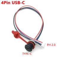 Купить Врезной розъем под гайку USB Type C - PH2.0-4P гнездо мама влагозащитное 4PIN Q-118D Магазин радиоэлектроники и радиодеталей RELCOMA, радиорынок каталог Киев, Украина