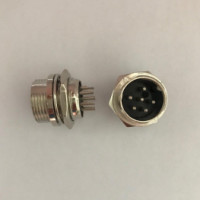 Купить Штекер GX12 монтажный Металл 6PIN d=12mm Магазин радиоэлектроники и радиодеталей RELCOMA, радиорынок каталог Киев, Украина