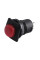 Купить Кнопка (DS-225), без фиксации, круглая, без подсветки, OFF-(ON), 2PIN, Красный, Черный Магазин радиоэлектроники и радиодеталей RELCOMA, радиорынок каталог Киев, Украина
