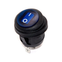 Купити Перемикач KCD1-8-101NW, з фіксацією, з підсвічуванням 220V, ON-OFF, Вологозахисний IP65, Синій Магазин радіоелектроніки та радіодеталей RELCOMA, радіоринок каталог Київ, Україна