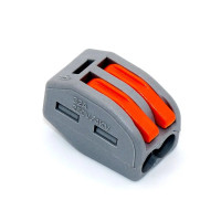 Купити З'єднувач проводів багаторазовий PCT-213 (типу WAGO 222), 2pin (max 2.5mm2), Сірий Магазин радіоелектроніки та радіодеталей RELCOMA, радіоринок каталог Київ, Україна