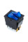Купить Переключатель клавишный KCD2-2101N с фиксацией c подсветкой 12V ON-OFF 6 Pin, Синий-Синий, Черный Магазин радиоэлектроники и радиодеталей RELCOMA, радиорынок каталог Киев, Украина