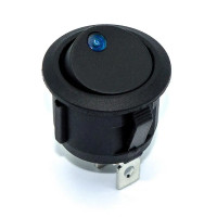 Купити Перемикач клавіатури KCD1-5-101EN з фіксацією c індикатором 12V ON-OFF 3 Pin, Синій, Чорний, 12V Магазин радіоелектроніки та радіодеталей RELCOMA, радіоринок каталог Київ, Україна