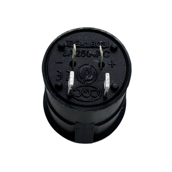 Купить Кнопка (R16-503BD-K), без фиксации, круглая c подсветкой 2,4V, 3А, 250VAC,  4PIN, Зеленый, Черный Магазин радиоэлектроники и радиодеталей RELCOMA, радиорынок каталог Киев, Украина