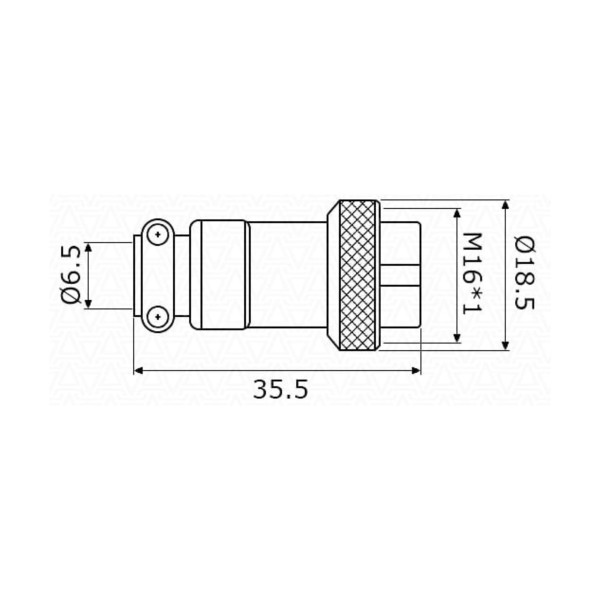 Купить Гнездо GX16 на кабель металл 6PIN d=16mm Магазин радиоэлектроники и радиодеталей RELCOMA, радиорынок каталог Киев, Украина